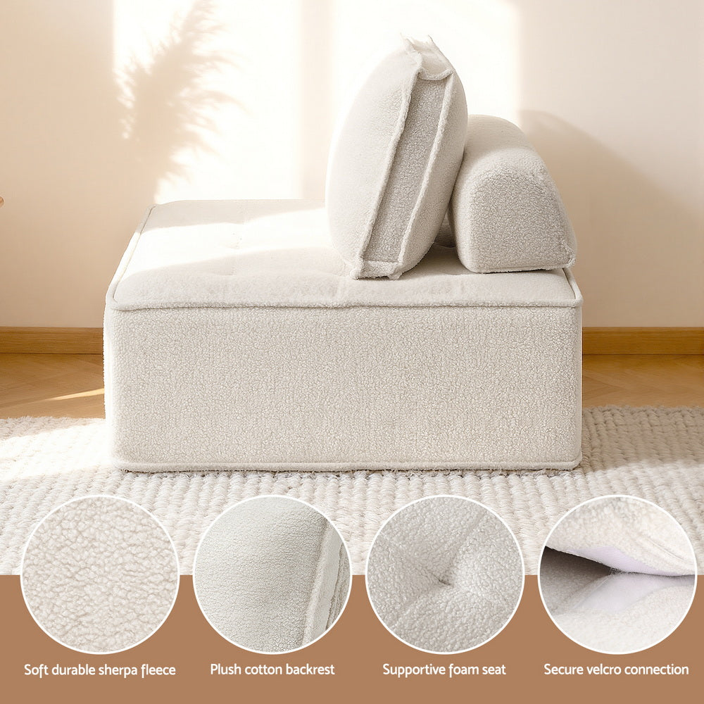 Artiss Floor Sofa Lounge Chair 5 Seater with Pillow