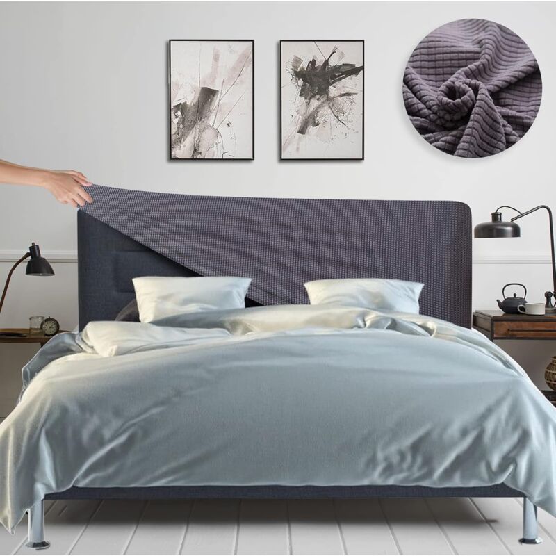 Stretch Headboard Covers Washable Padded Headboard Cover Dustproof Jacquard Protective Cover For Single Double King