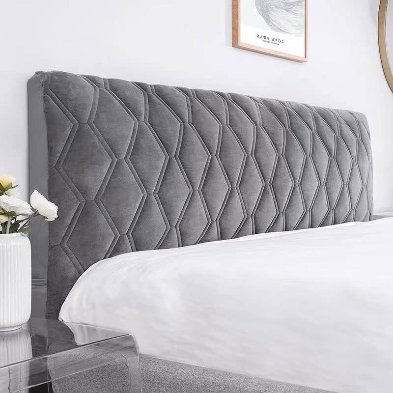 Headboard Cover 140, Headboard Cover Protector With Stretch Side, Washable Dustproof Headboard Cover (Color : DArk