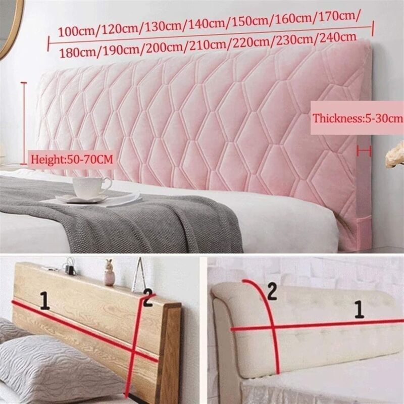 Headboard Cover 140, Headboard Cover Protector With Stretch Side, Washable Dustproof Headboard Cover (Color : DArk
