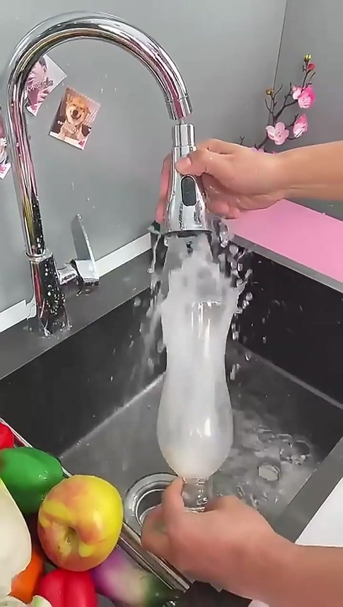 Faucet Attachment - 360 Degree Rotation - Kitchen Tap G1/2 - 3 Positions - Faucet Head - Washing Up - Kitchen Faucet - Water Saving - Flexible Faucet Head - Extension - Faucet Parts - Rotating Faucet Hose - Faucet Nozzle - Silver - For Bathroom Washbasin
