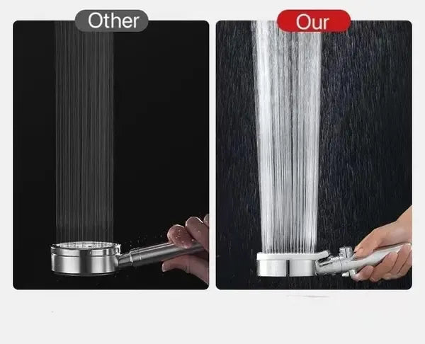 High Pressure Water-Saving Hand Shower Head, 5 Spray Types, Handheld Bathroom Shower Head, Easy-Clean Nozzle, Chrome Finish