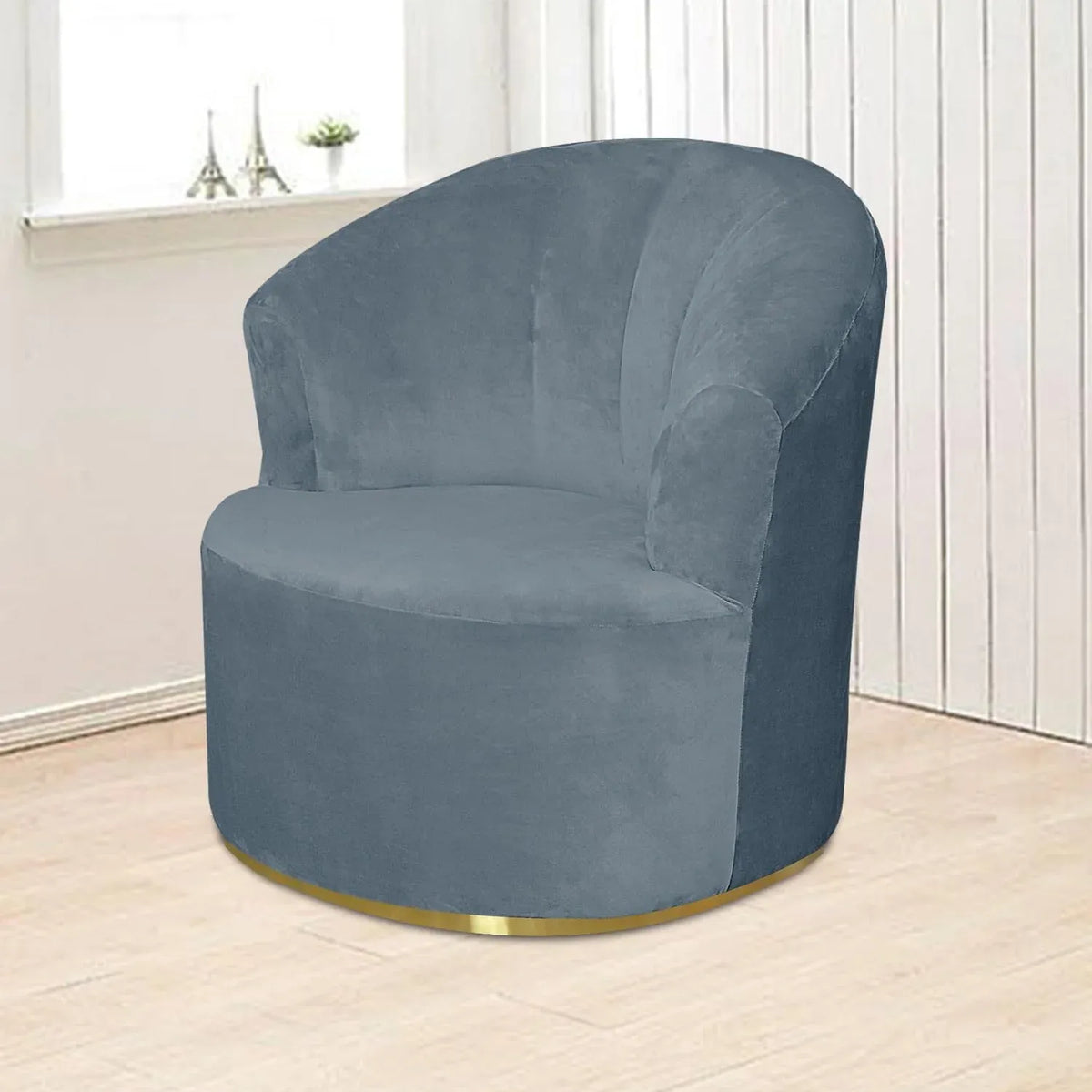 2 Pack Swivel Barrel Chair Slipcover Stretch Soft Washable Furniture Protector for Round Club Accent Chairs Living Room Black
