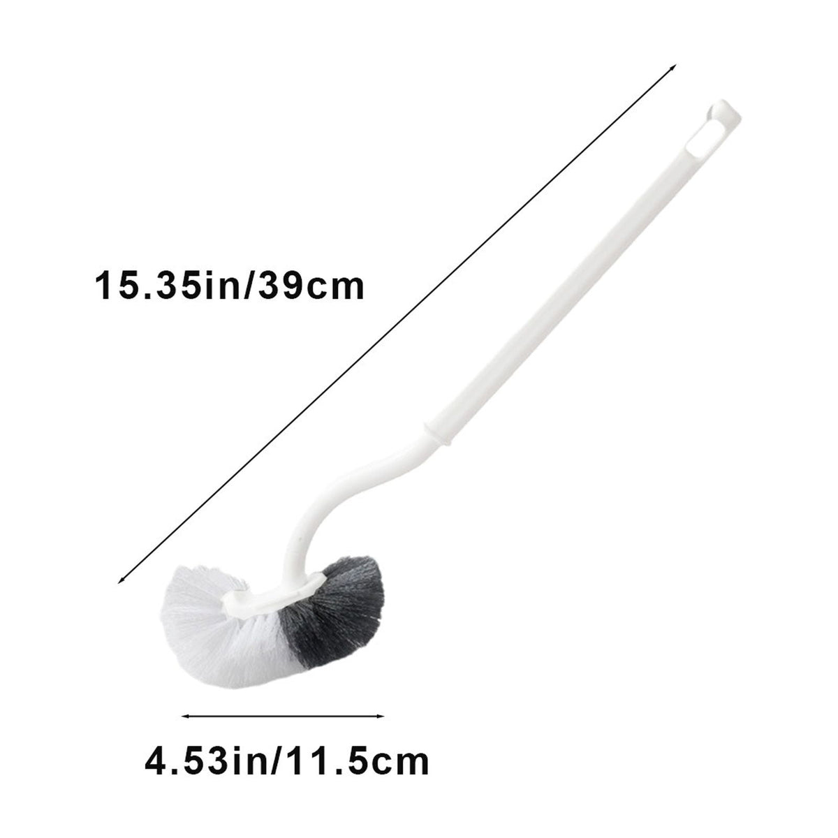 Tyidzon Bathroom Toilet Bowl Brush, Curved Design Toilet Brush for Deep Cleaning Under Rim, Easy Handy Compact Toilet Bowl Cleaner Brush for Bathroom White