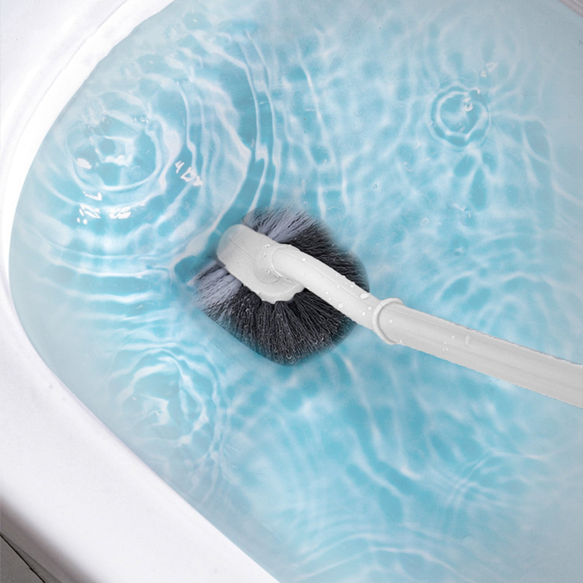 Tyidzon Bathroom Toilet Bowl Brush, Curved Design Toilet Brush for Deep Cleaning Under Rim, Easy Handy Compact Toilet Bowl Cleaner Brush for Bathroom White