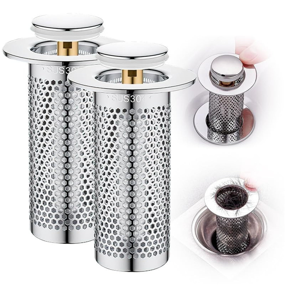 Drain Rack , Stainless Steel Floor Drain Filter 2025 New Bathtub Sink Strainer Up Sink Filter Rustproof Sink Strainer Bathroom Sink Strainer for Kitchen Bathtub D