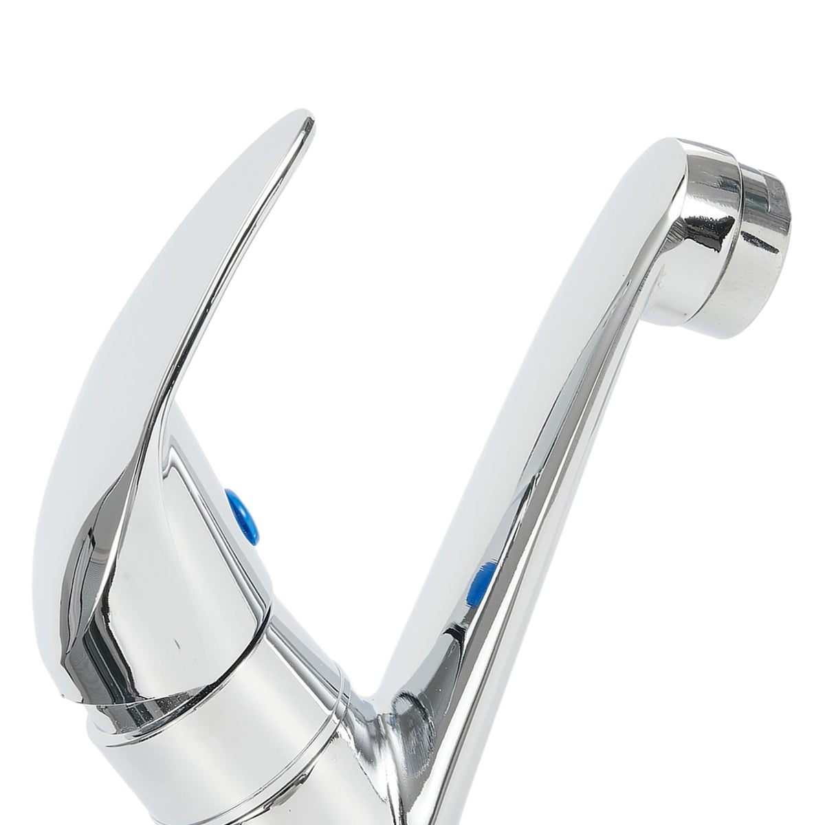Chrome Basin Faucet Cold Sink Water Basin Tap Single Handle Faucet Tap Deck Mounted for Bathroom Kitchen Replacement