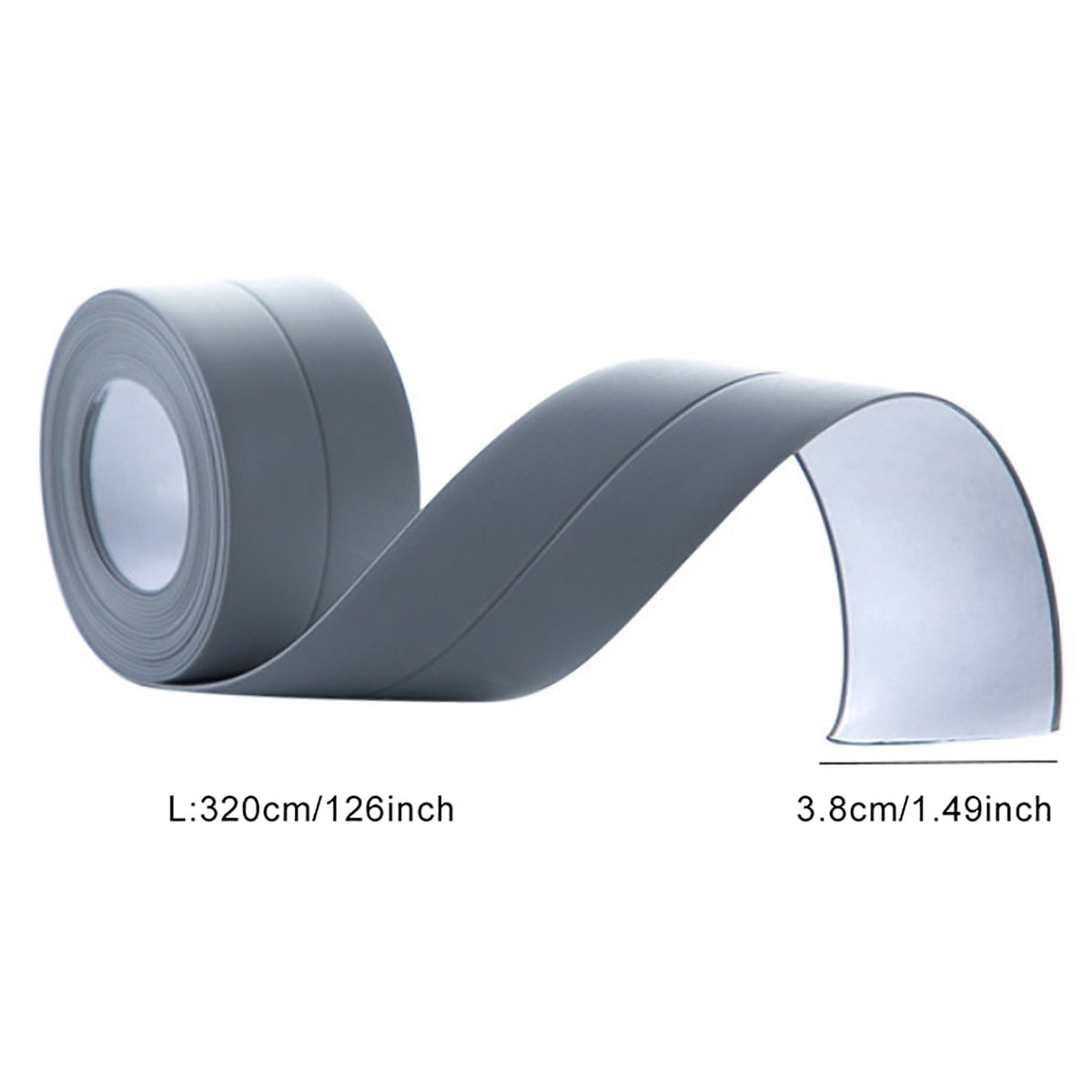 Kitchen & Bathroom Mildew-Proof Caulk Tape,PE Self-Adhesive Waterproof Sealing Strip for Bathtub, Shower & Toilet,Waterproof Caulk Strip, Bathroom Caulk Tape, Kitchen Sealing Tape(Grey) Beige