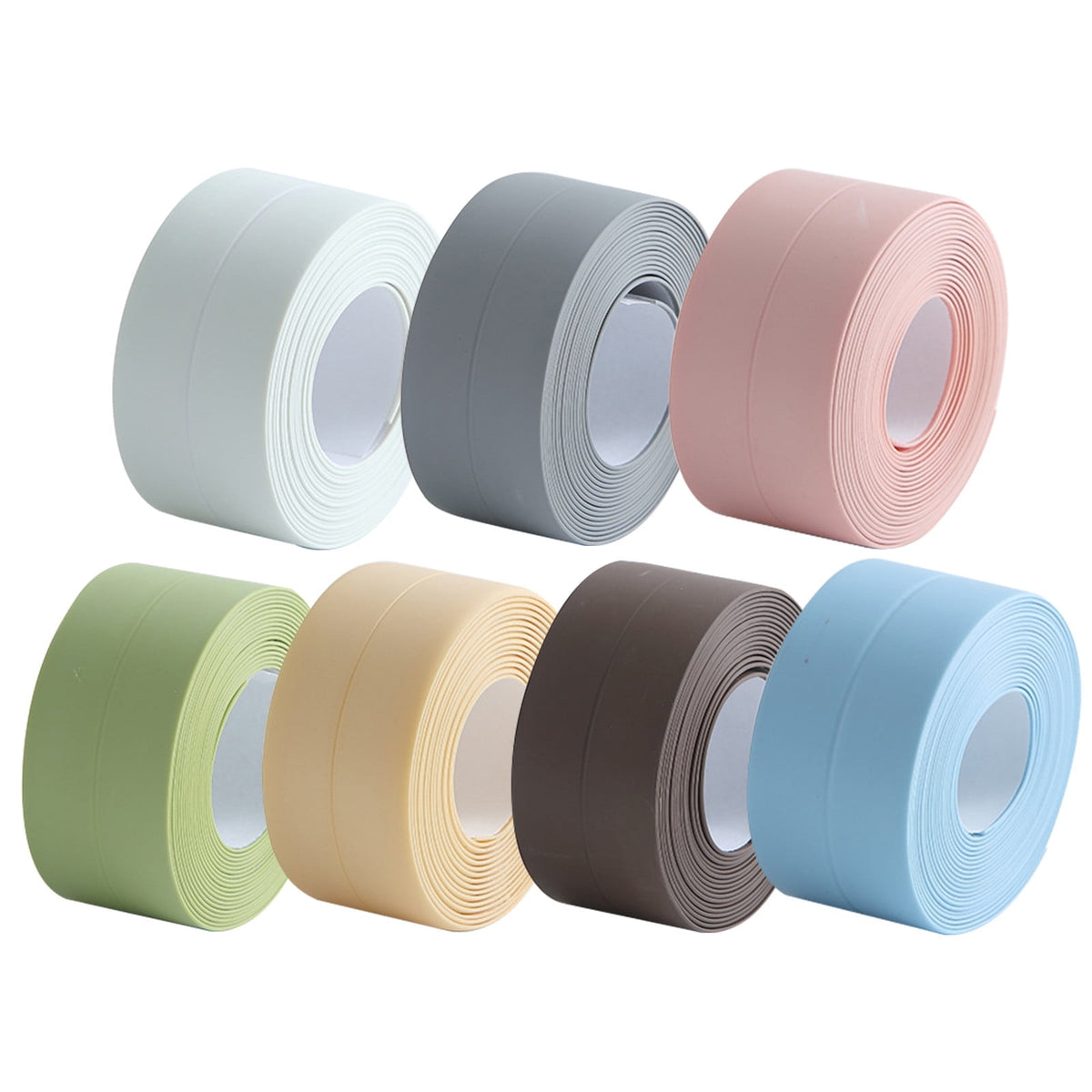 Kitchen & Bathroom Mildew-Proof Caulk Tape,PE Self-Adhesive Waterproof Sealing Strip for Bathtub, Shower & Toilet,Waterproof Caulk Strip, Bathroom Caulk Tape, Kitchen Sealing Tape(Grey) Beige