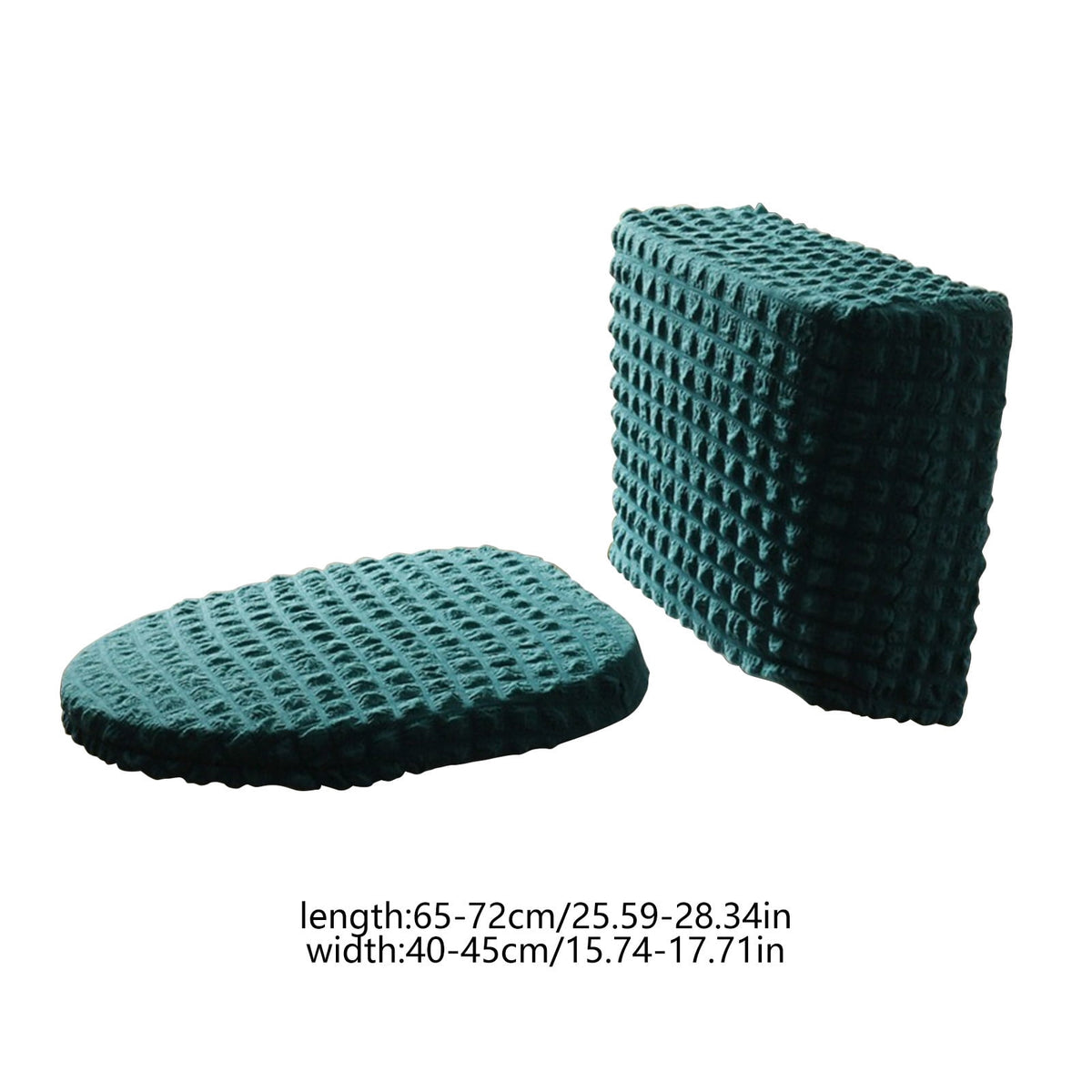Toilet Lid Cover and Toilet Tank Cover Stretch Toilet Covers Set for Bathroom, Split Toilet Cover, Polyester Spandex Fabric, Machine Washable, with Elastic Bottom, All Season Household Blue