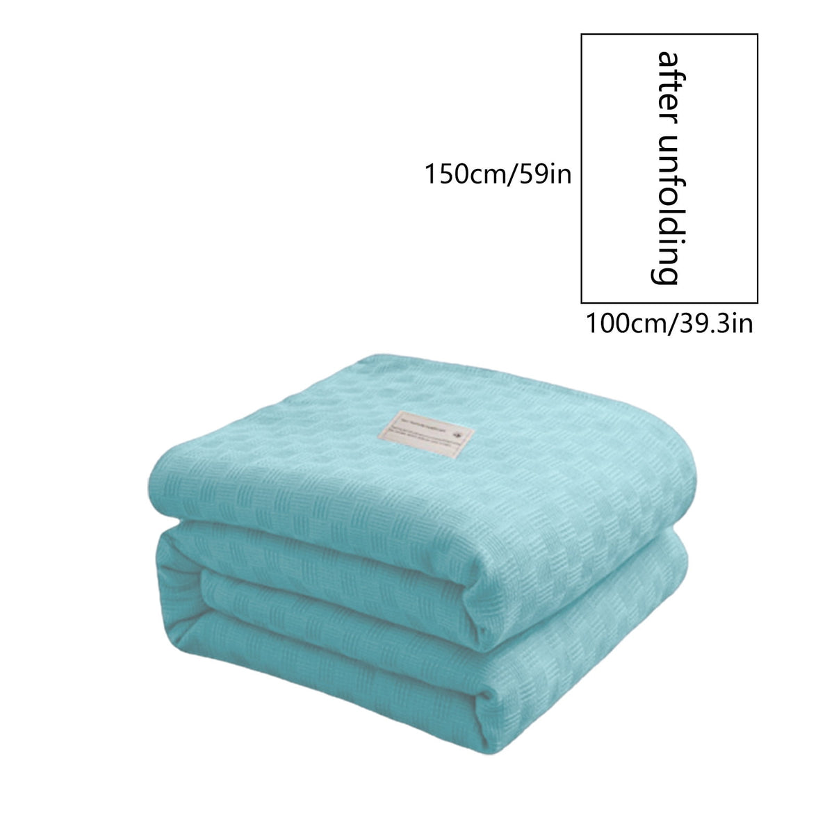 59x39" 100% Cottons Blanket, Soft and Breathable Bed Blanket, Multi-functional Bed Blanket for All Season, Machines Washable Bed Couch for Home Living Room Bedroom Office Travel Green
