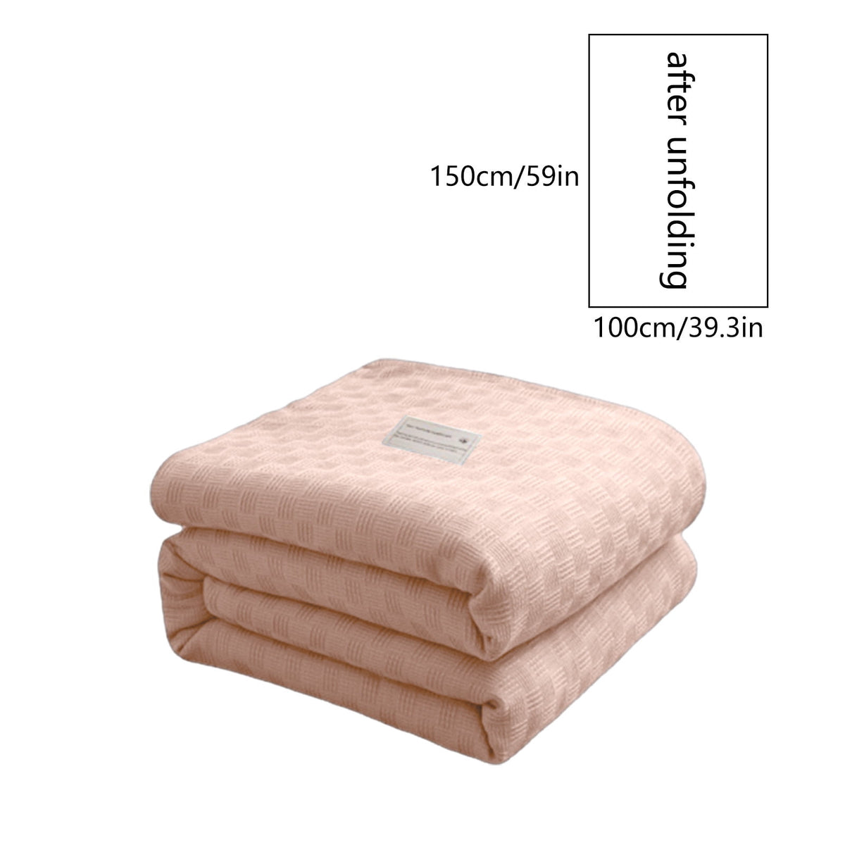 59x39" 100% Cottons Blanket, Soft and Breathable Bed Blanket, Multi-functional Bed Blanket for All Season, Machines Washable Bed Couch for Home Living Room Bedroom Office Travel Pink