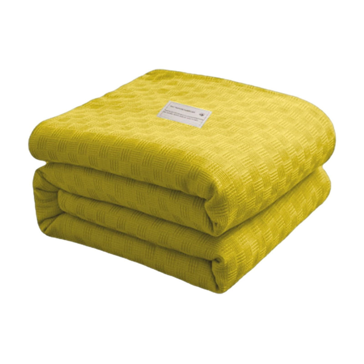 59x39" 100% Cottons Blanket, Soft and Breathable Bed Blanket, Multi-functional Bed Blanket for All Season, Machines Washable Bed Couch for Home Living Room Bedroom Office Travel Yellow