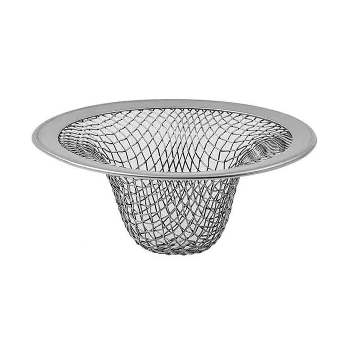 Tub Drain Hair Catcher - Shower Drain Mesh Strainer, Stainless Steel Shower Bathtub Drain Cover, Bathroom Sink Strainer Filter Basket for Bathroom Sink, Wash Basin Floor Drain L Silver