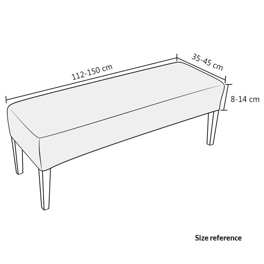 Dining Bench Cover Stretch Velvet Bench Slipcovers Removable Anti-Dust Bench Seat Cushion Covers Upholstered Dining Chair Cover Bench Protector (camel)