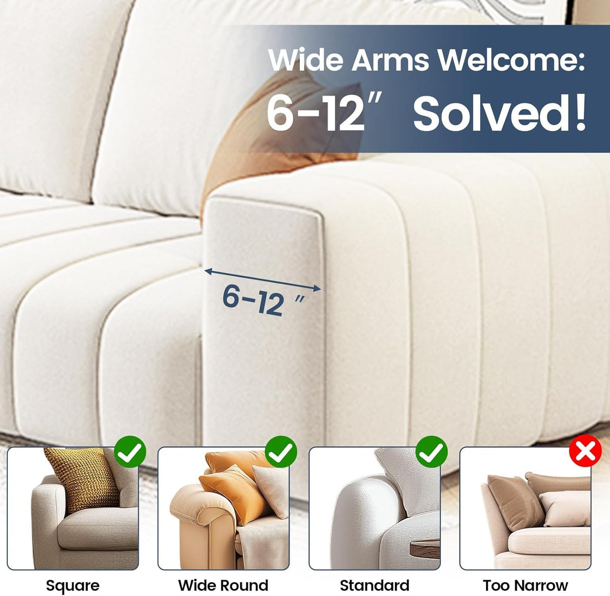 Silicone Couch Cup Holder, Anti-Spill Anti-Slip Sofa Armrest Tray BPA-Free, Dirt-Resistant Silicone Couch Arm Tray for Remote, Snacks, Cellphone and iPad, Gift for Family, Friend