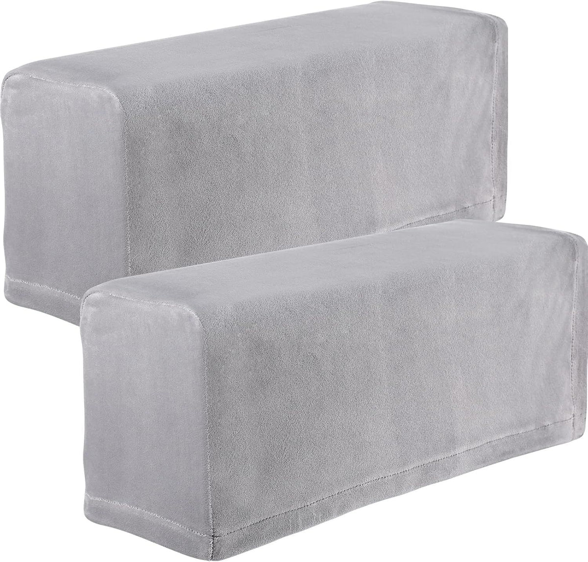 2Pcs Stretch Fabric Armrest Covers Anti-Slip  Recliner Armchair Couch Armrest Protector Furniture Protector Armchair light gray
