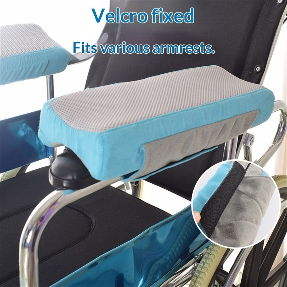 Wheelchair Armrest Covers – Soft Padded Cushions for Comfort & Support – Moisture-Wicking Fabric – Easy to Install – Fits Standard Wheelchairs