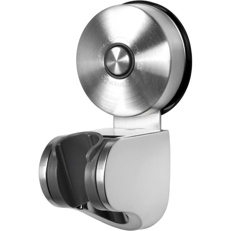 Shower Head Holder, Stainless Steel Suction Cup Shower Holder No Drilling Wall Mount Adjustable Shower Head Holder for Bathroom Suction Cup Shower