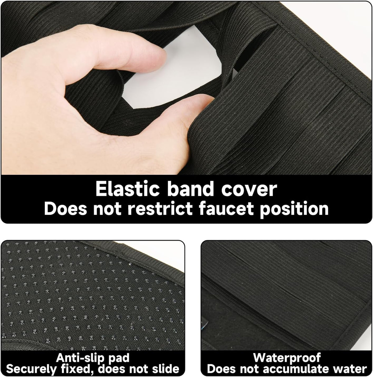 Faucet Mat for Bathroom Sink - Easy to Clean, Anti-Slip Splash Guard with Fast Drying Properties - Protective Sink Tray Ideal for Stone Sinks in Bathroom & Kitchen