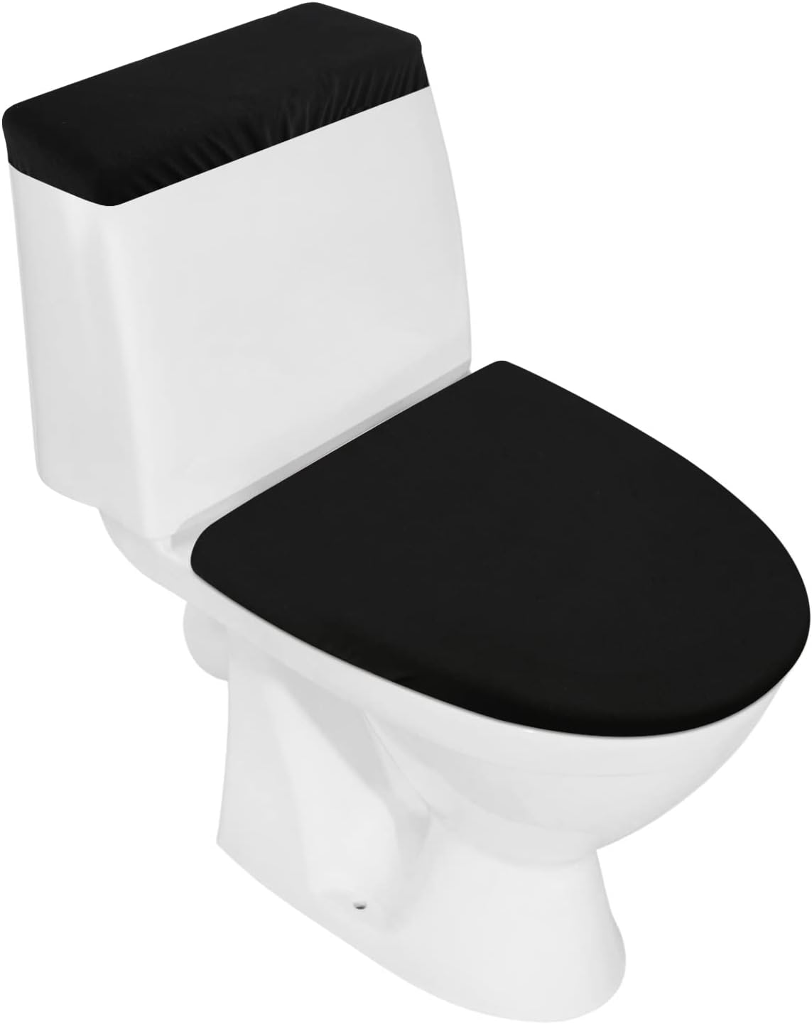 Toilet Lid Cover and Toilet Tank Lid Cover, Bathroom Toilet Lid Seat Cover Set, Stretch Washable Spandex Fabric Toilet Protector Cover, Fits Most Toilet Tanks & Lids