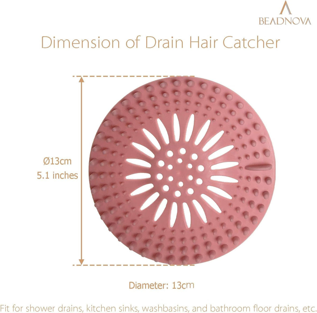 Shower Hair Drain Catcher Bathtub Silicon Tub Hair Catcher Universal Drain Stopper Bathtub Hair Catcher for Drain Bathroom Bathtub Kitchen Tub (Mix Colors, 6 Pack)