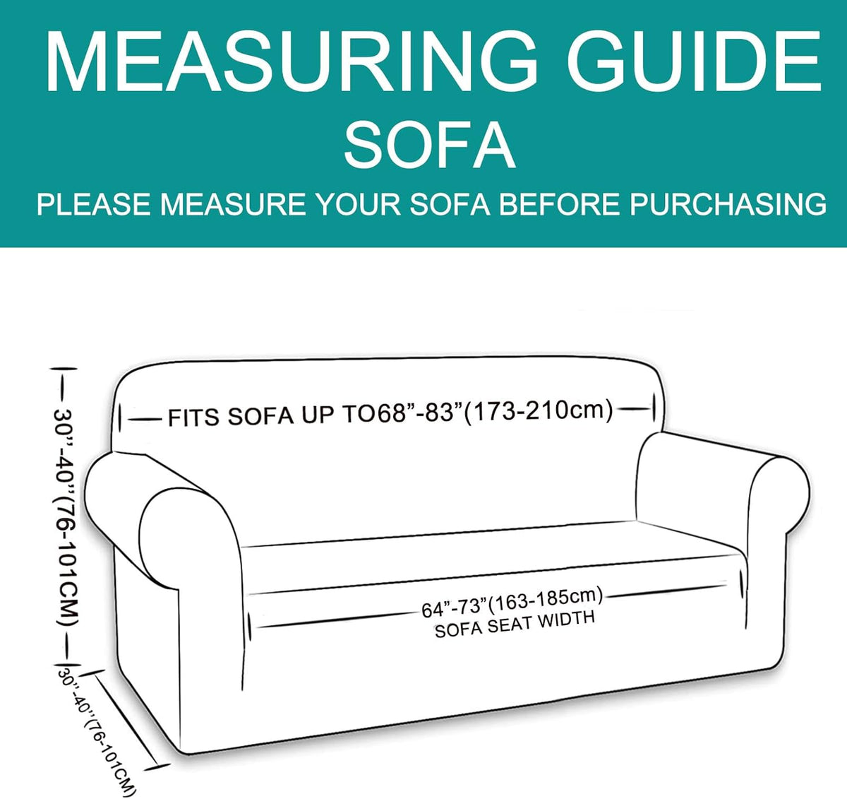 Stretch Couch Cover Sofa Cover Washable Sofa Slipcover Furniture Protector for 3 Chion Couch Sofa Pet Friendly(Sofa, Chocolate)