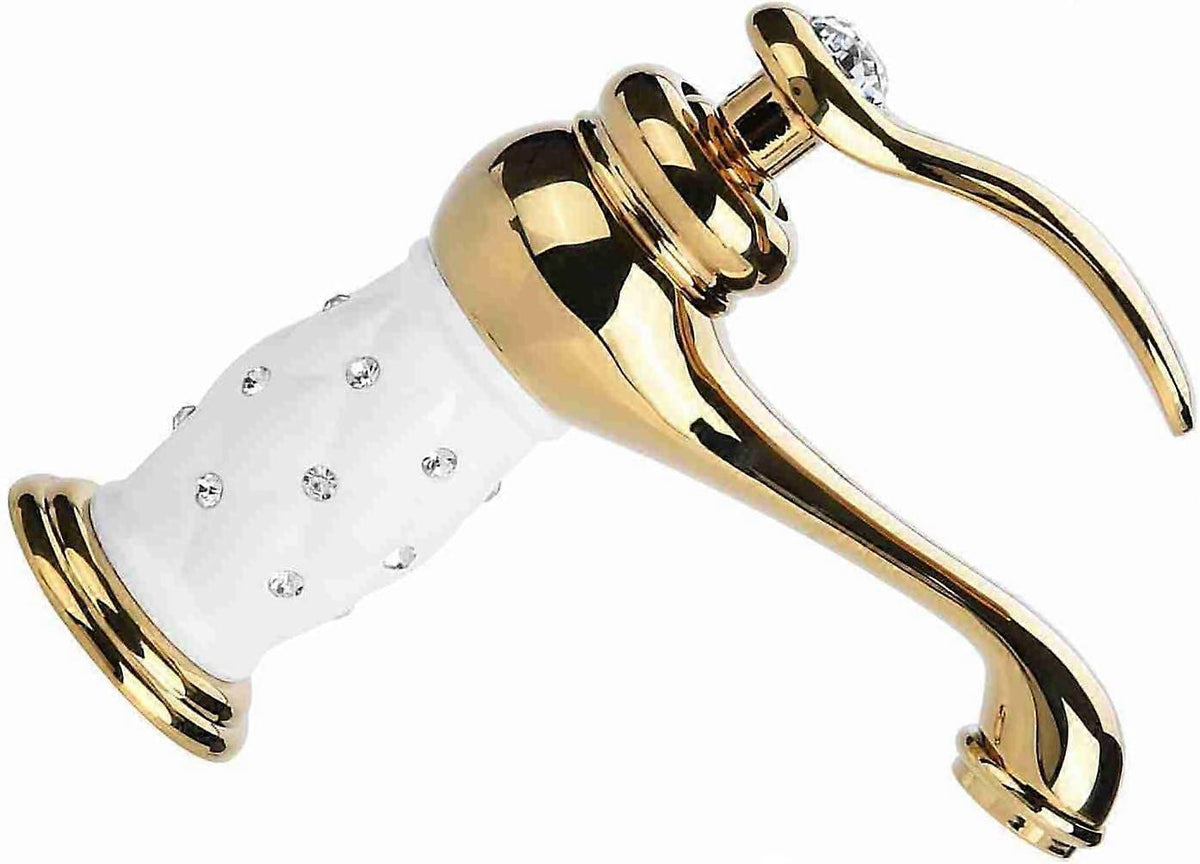 Basin Mixer Tap with Other Accessories Solid Brass Bathroom Sink Faucet Modern Design Chrome Lacquered Copper Bathroom Faucets (Gold)