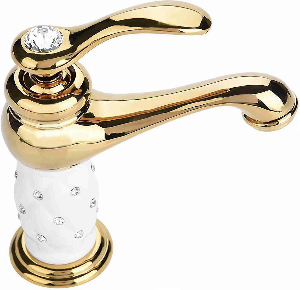 Basin Mixer Tap with Other Accessories Solid Brass Bathroom Sink Faucet Modern Design Chrome Lacquered Copper Bathroom Faucets (Gold)