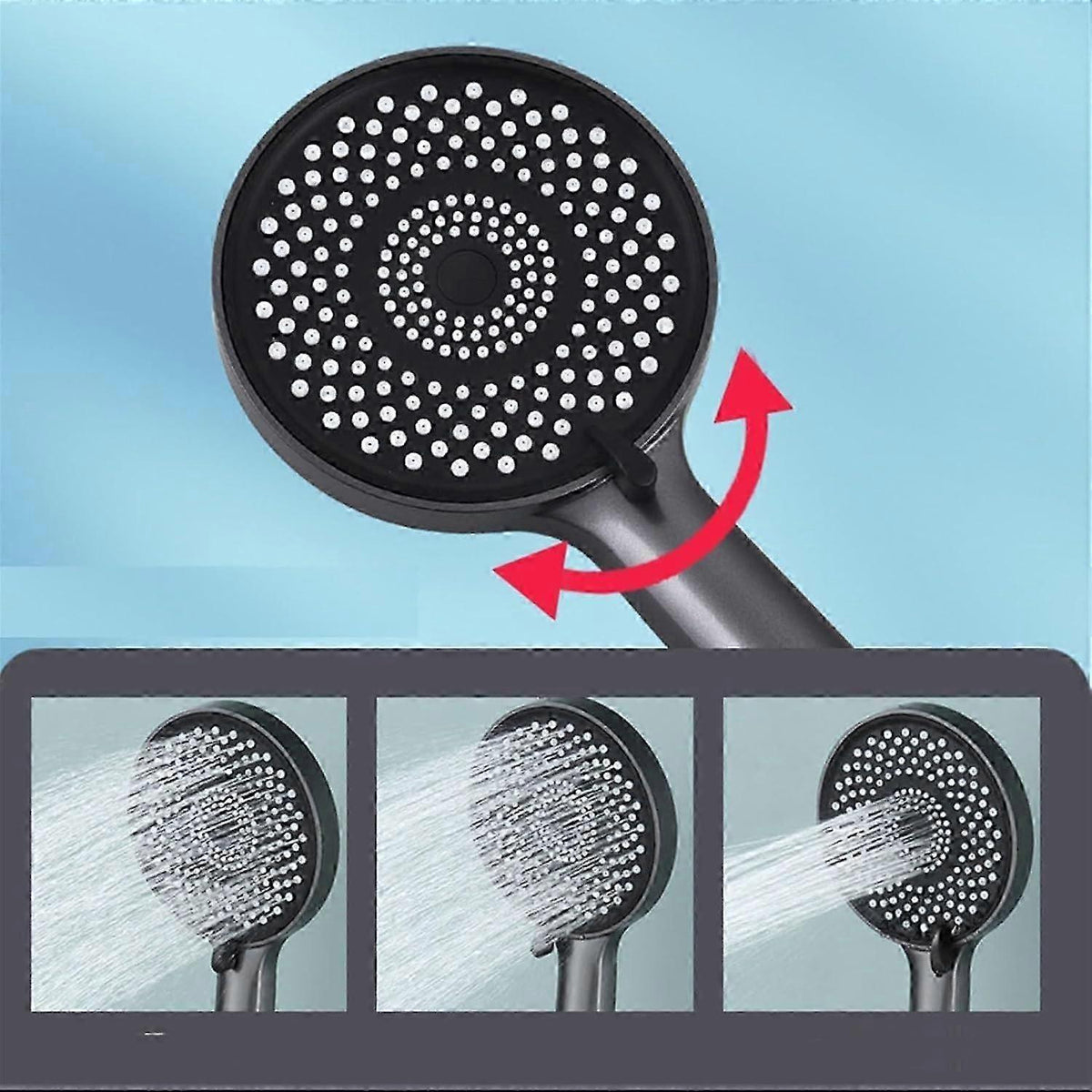 Handheld Shower Head Style, Bathroom Sprinkler - Gray