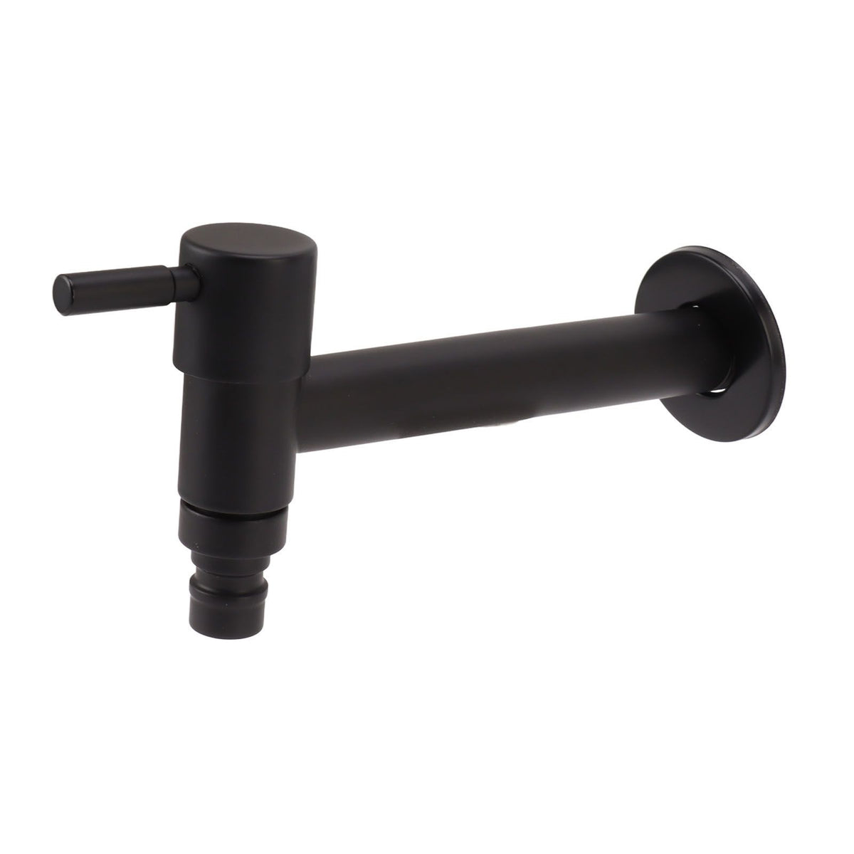 G1/2 Wall Mounted Cold Water Tap 304 Stainless Steel Single Handle Cold Faucet Bathroom Garden Faucet Tap Black for Washing Machine