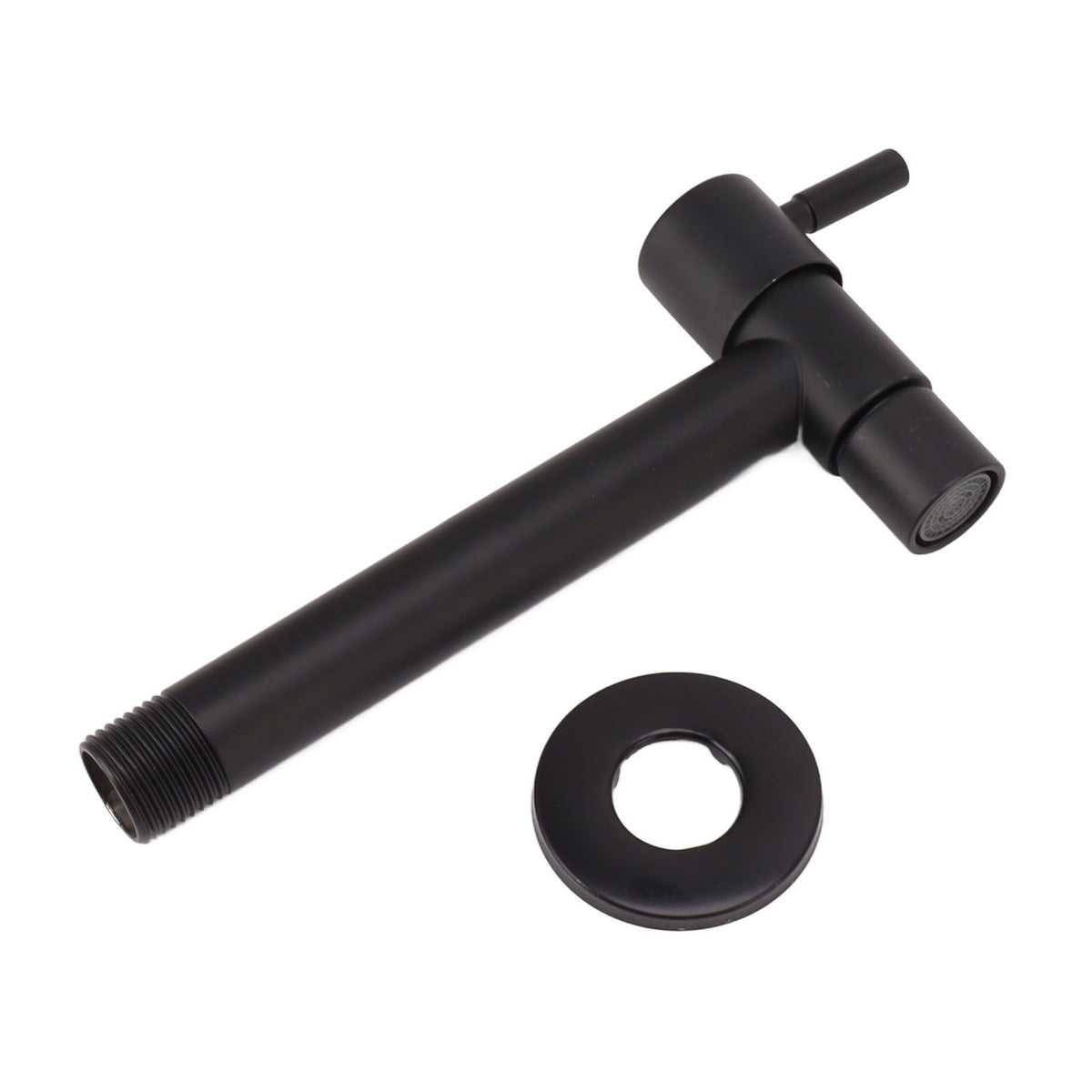 G1/2 Wall Mounted Cold Water Tap 304 Stainless Steel Single Handle Cold Faucet Bathroom Garden Faucet Tap Black for Mop Pool