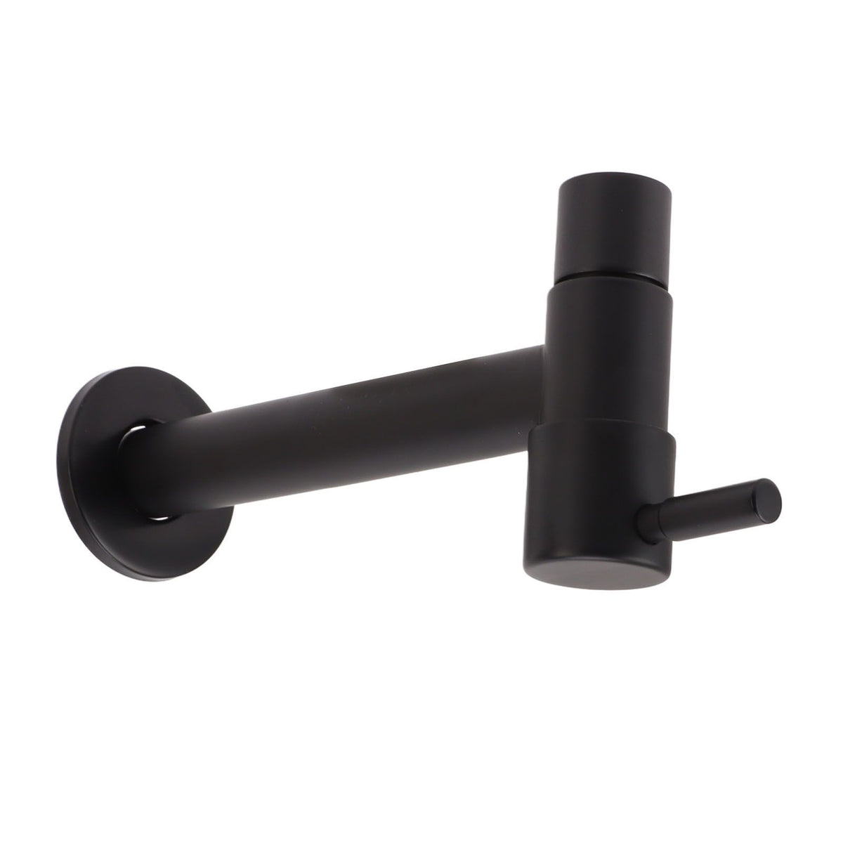 G1/2 Wall Mounted Cold Water Tap 304 Stainless Steel Single Handle Cold Faucet Bathroom Garden Faucet Tap Black for Mop Pool