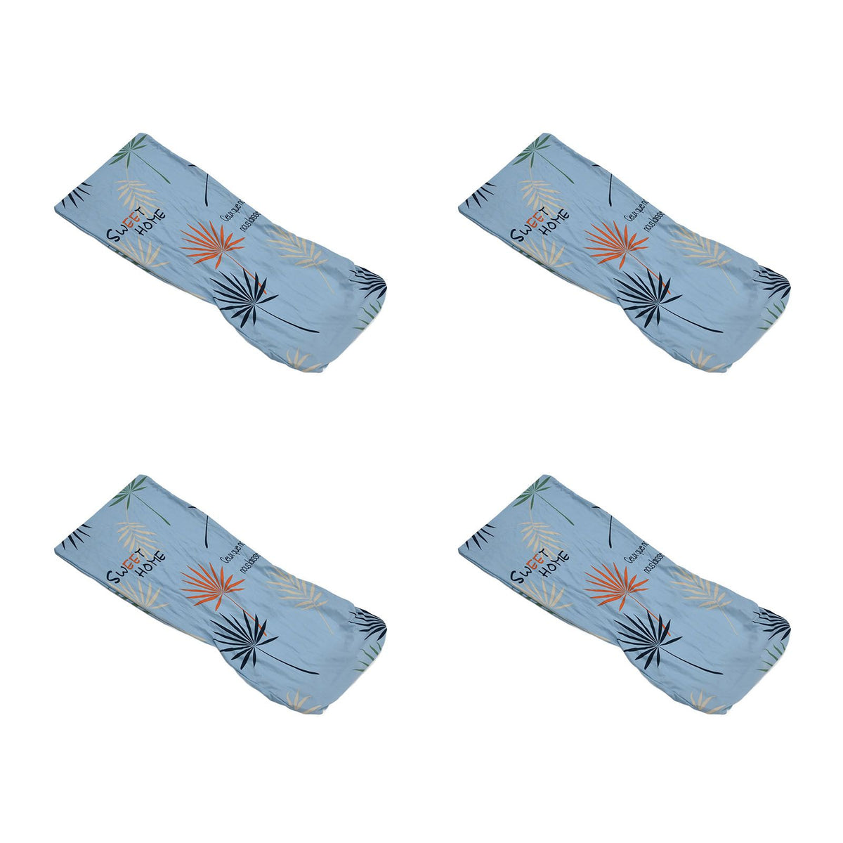 4Pcs Chair Slipcover High Elasticity Stylish Elegant Design Dustproof Dining Chair Cover for Hotel Office BanquetBlue Impressions