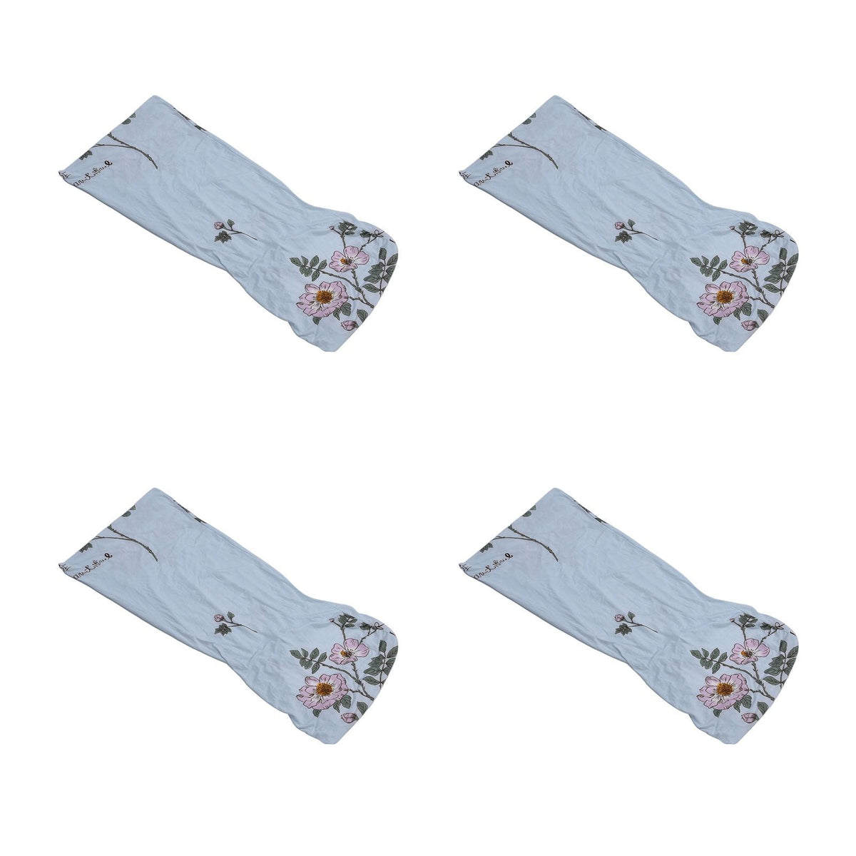4Pcs Chair Slipcover High Elasticity Stylish Elegant Design Dustproof Dining Chair Cover for Hotel Office BanquetRose Spread