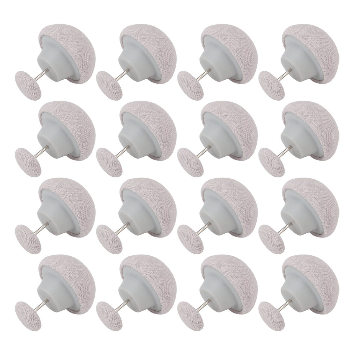16PCS Bed Duvet Sheet Fixing Clip Mushroom Shaped Cloth Needle Plastic Quilt Fixator for Home Cushion Grey