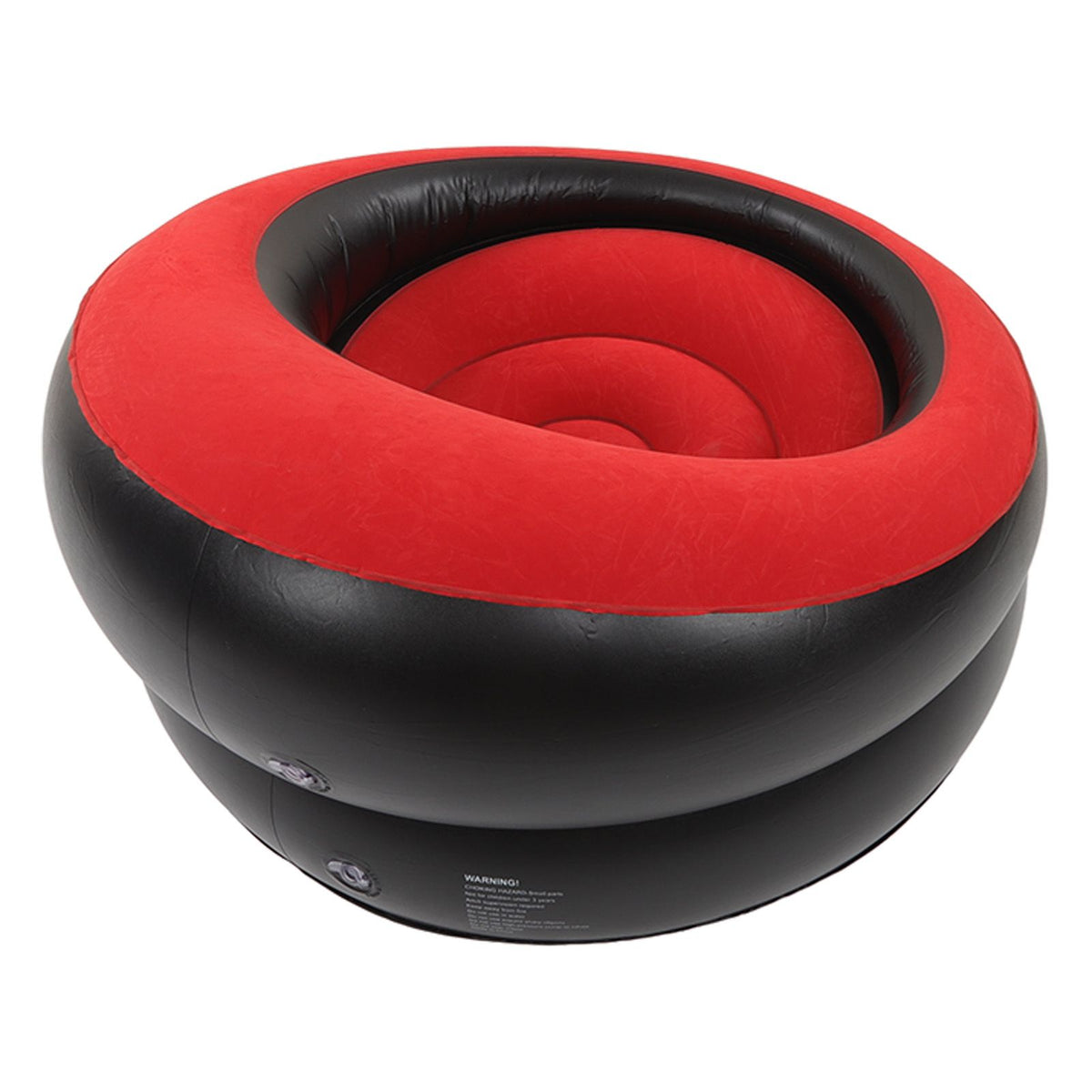 Inflatable Couch Flocking Air Sofa Simple Inflatable Chair for Living Room Bedroom Reading Room Office Balcony Travel Red