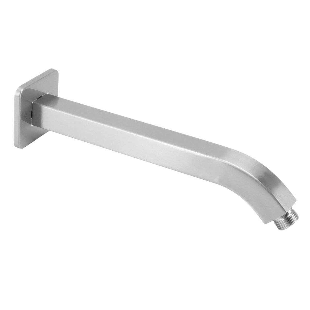 Shower Head Arm Square Brass Wall Mounted Rustproof 10in Shower Head Extension Arm for Bathroom Brushed