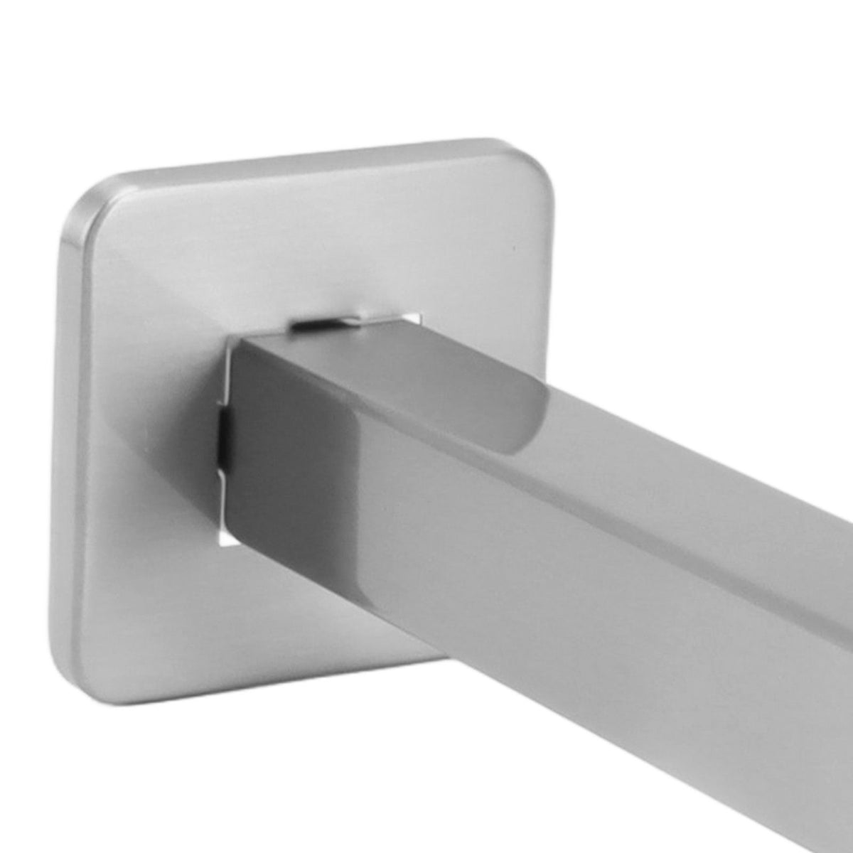Shower Head Arm Square Brass Wall Mounted Rustproof 10in Shower Head Extension Arm for Bathroom Brushed