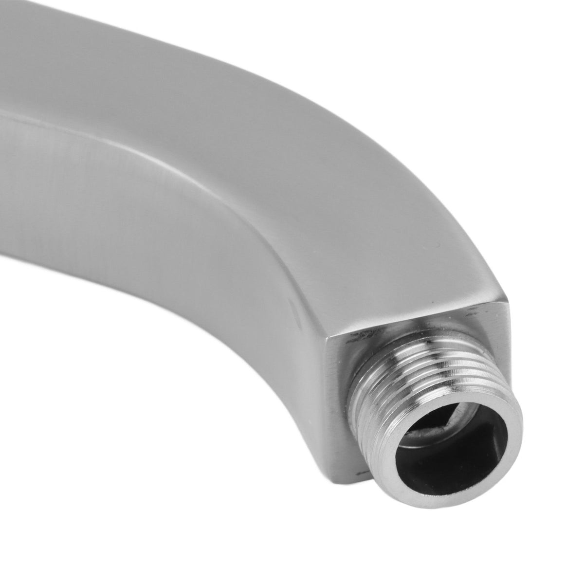 Shower Head Arm Square Brass Wall Mounted Rustproof 10in Shower Head Extension Arm for Bathroom Brushed