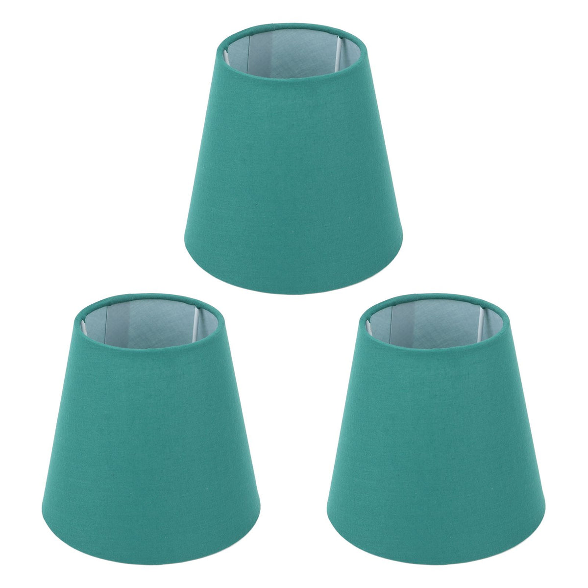 3pcs Cloth Fabric Lampshade Innovative E14 Intervention Type Modern Fabric Lampshade Dust Cover for Bedroom Bedside Dark Green