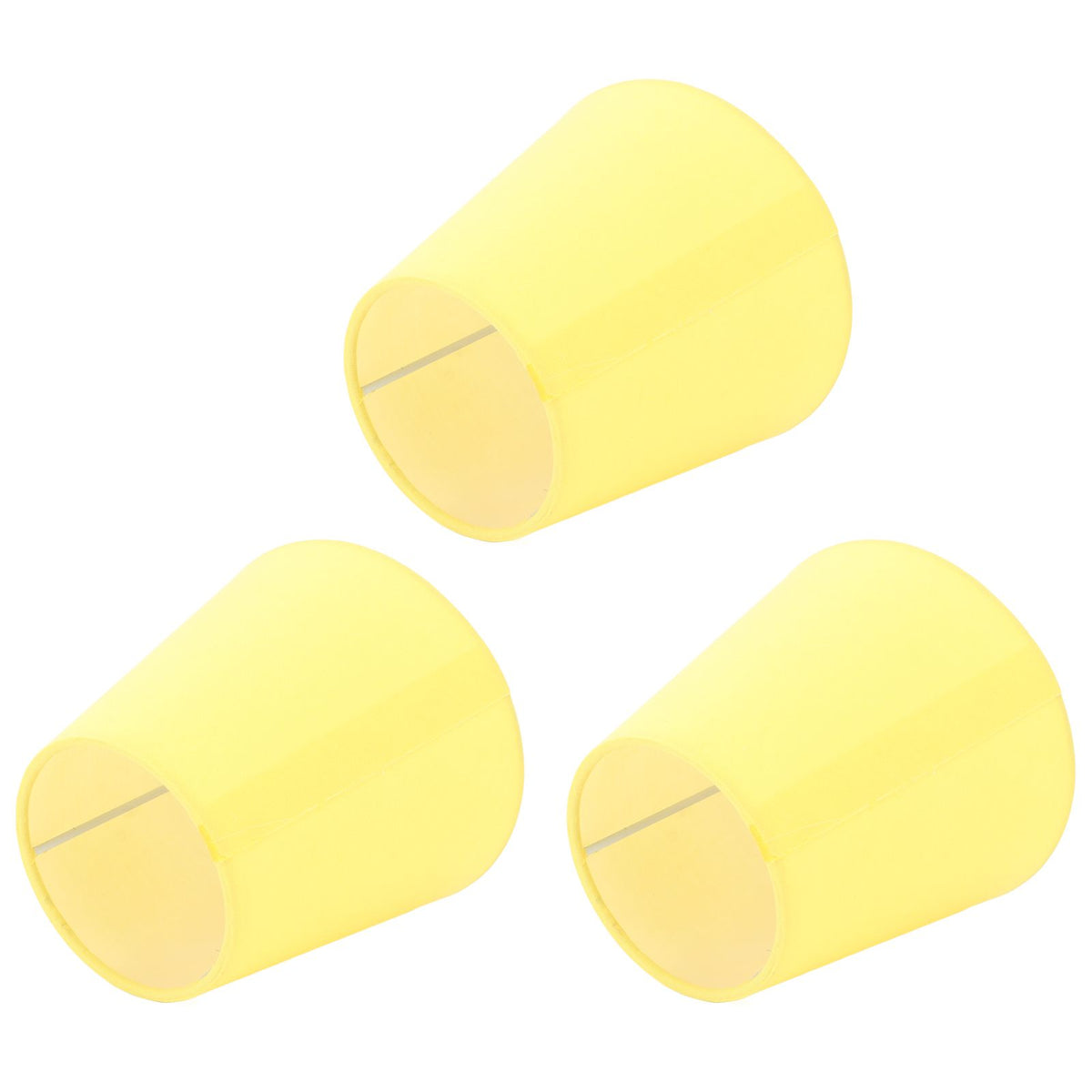 3pcs Cloth Fabric Lampshade Innovative E14 Intervention Type Modern Fabric Lampshade Dust Cover for Bedroom Bedside Yellow