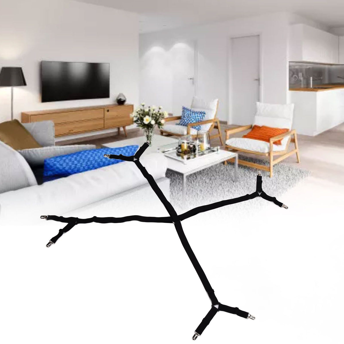 Bed Sheet Fastener Curtain Sofa Cushion Clip Adjustable Bedsheet Strap Elastic Bed Sheet Holder
