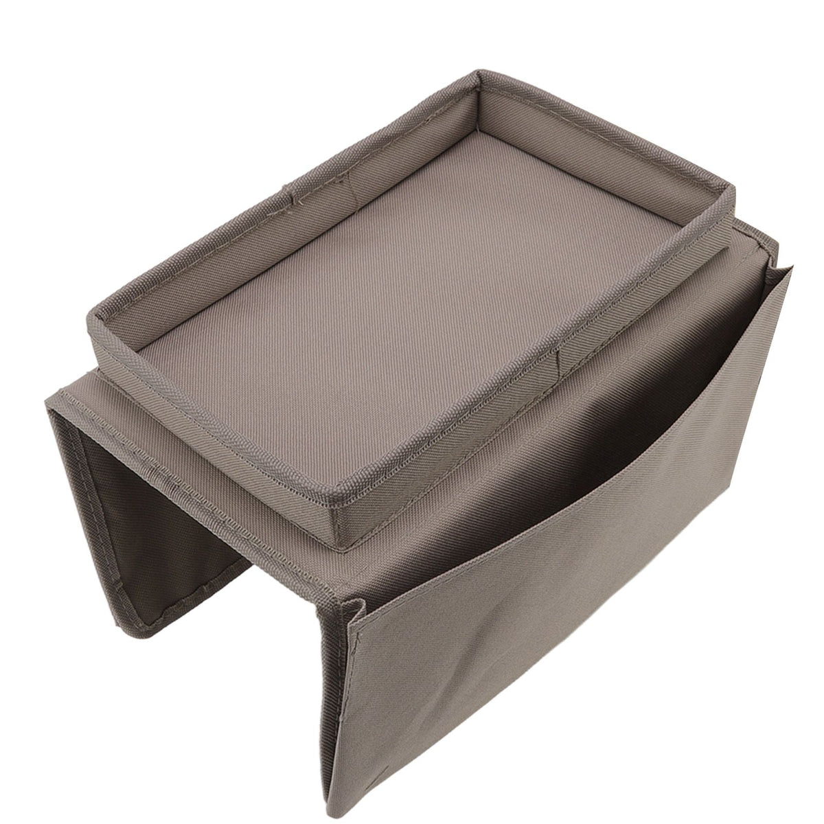 Sofa Tray Folding Arm Storage Holder Table 600D Oxford Cloth Side Pockets for Couch Coffee