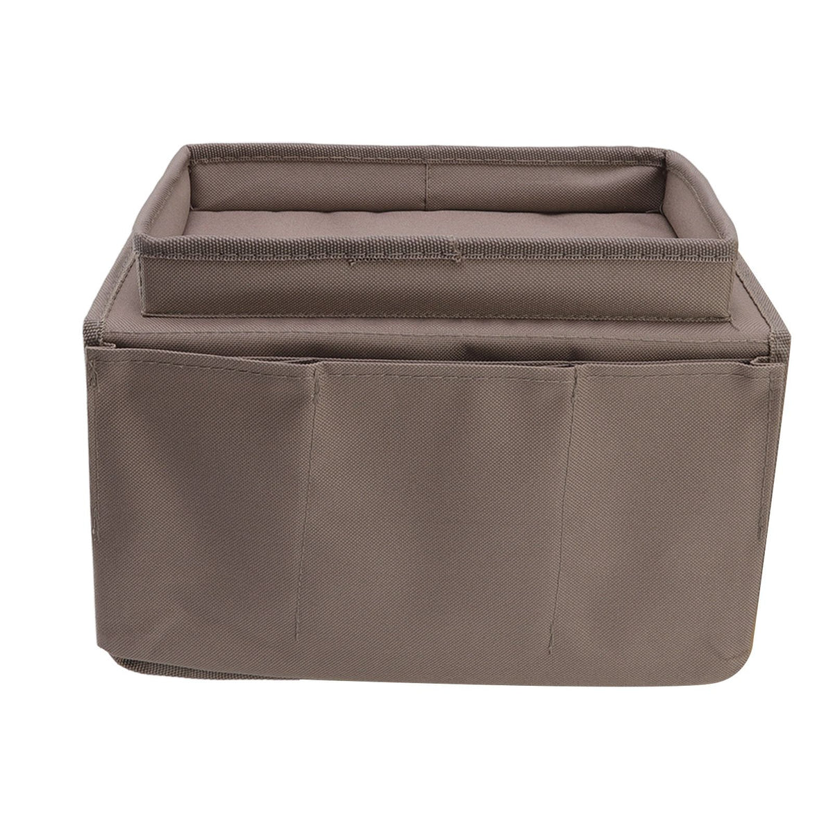 Sofa Tray Folding Arm Storage Holder Table 600D Oxford Cloth Side Pockets for Couch Coffee