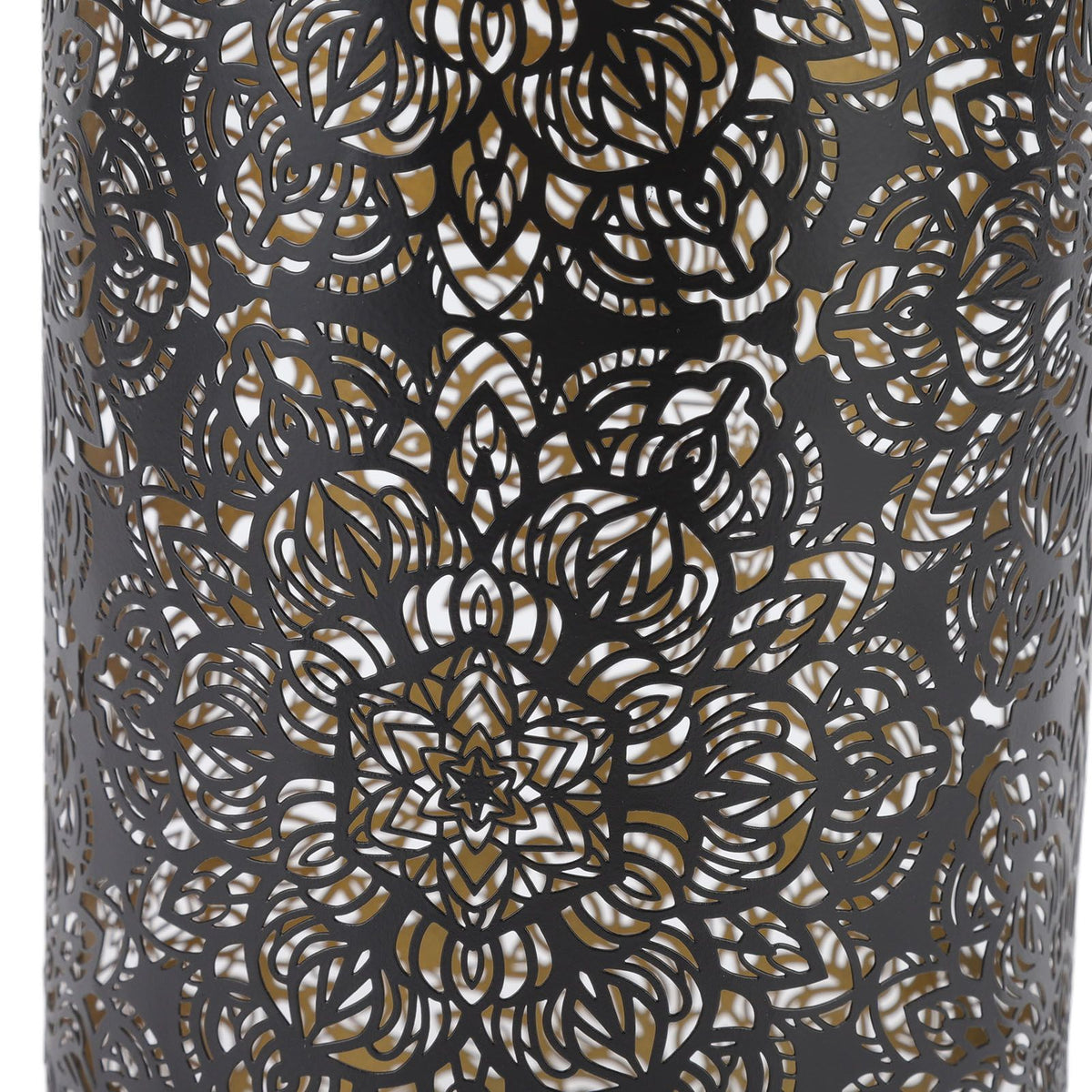 Lamp Shade Hollow Carving Metal Cylindrical Circular Pattern E27 E26 Detachable Decorative Nightstand Table Lamp Shade