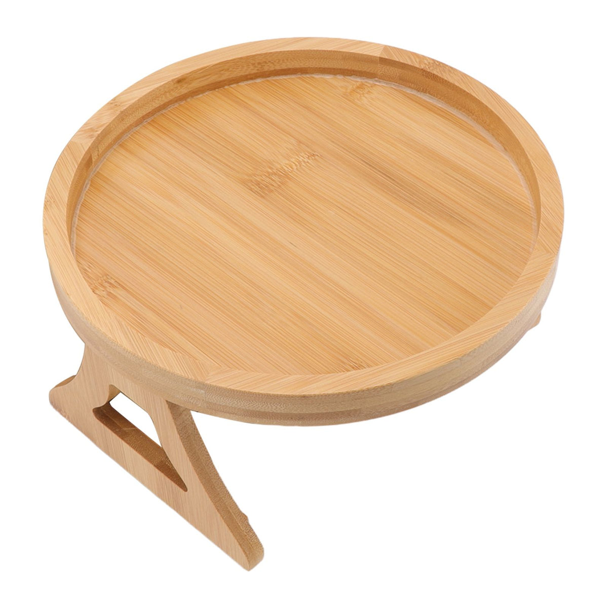 Sofa Tray Bamboo Wood Texture Armrest Couch Clip On Tray Table for Coffee Tea Snacks