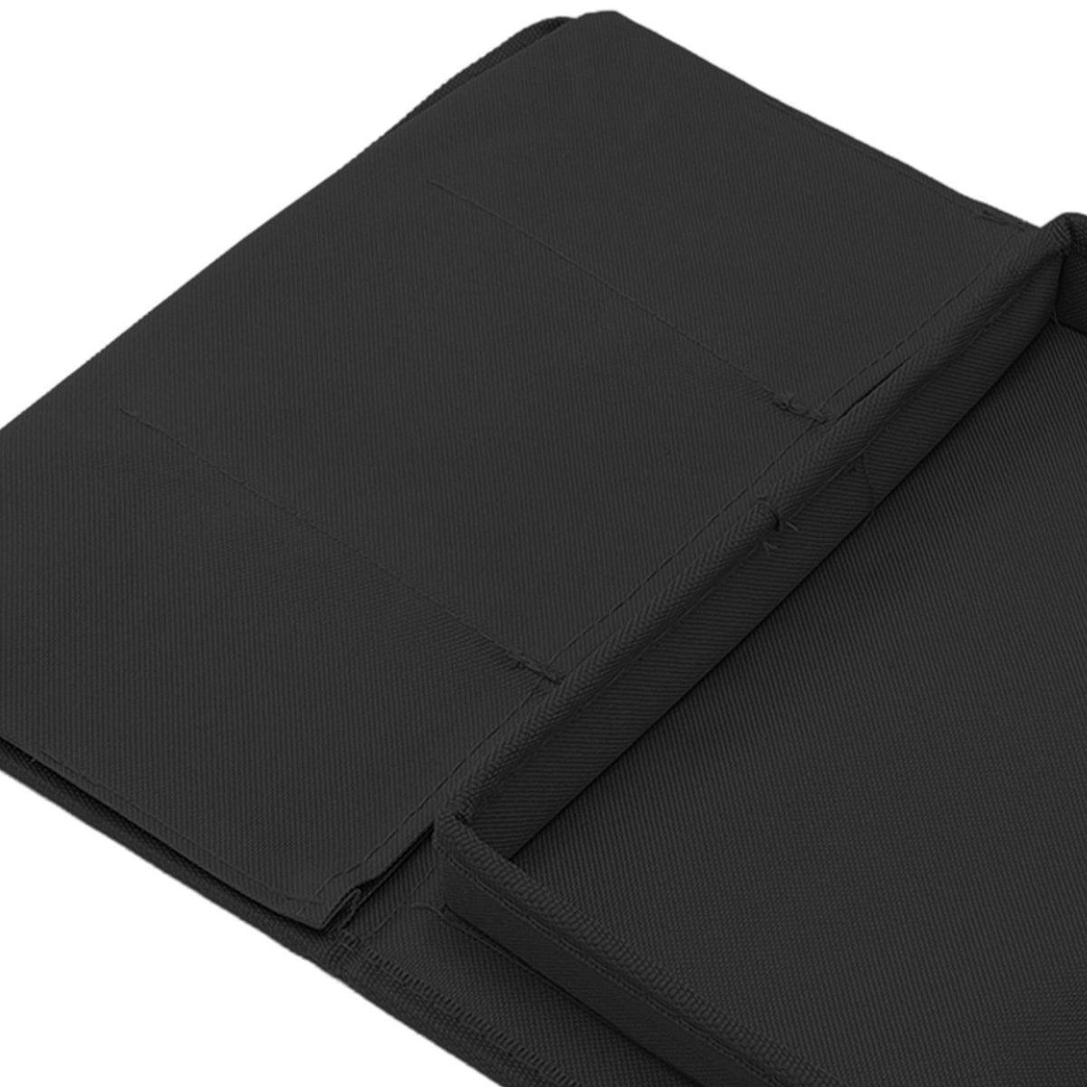 Sofa Tray Folding Arm Storage Holder Table 600D Oxford Cloth Side Pockets for Couch Black