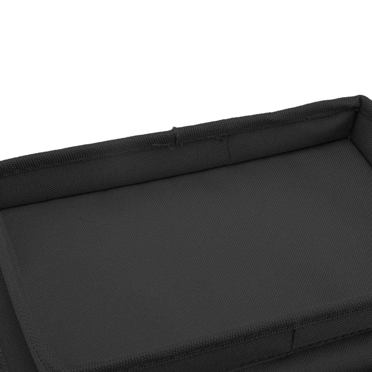 Sofa Tray Folding Arm Storage Holder Table 600D Oxford Cloth Side Pockets for Couch Black