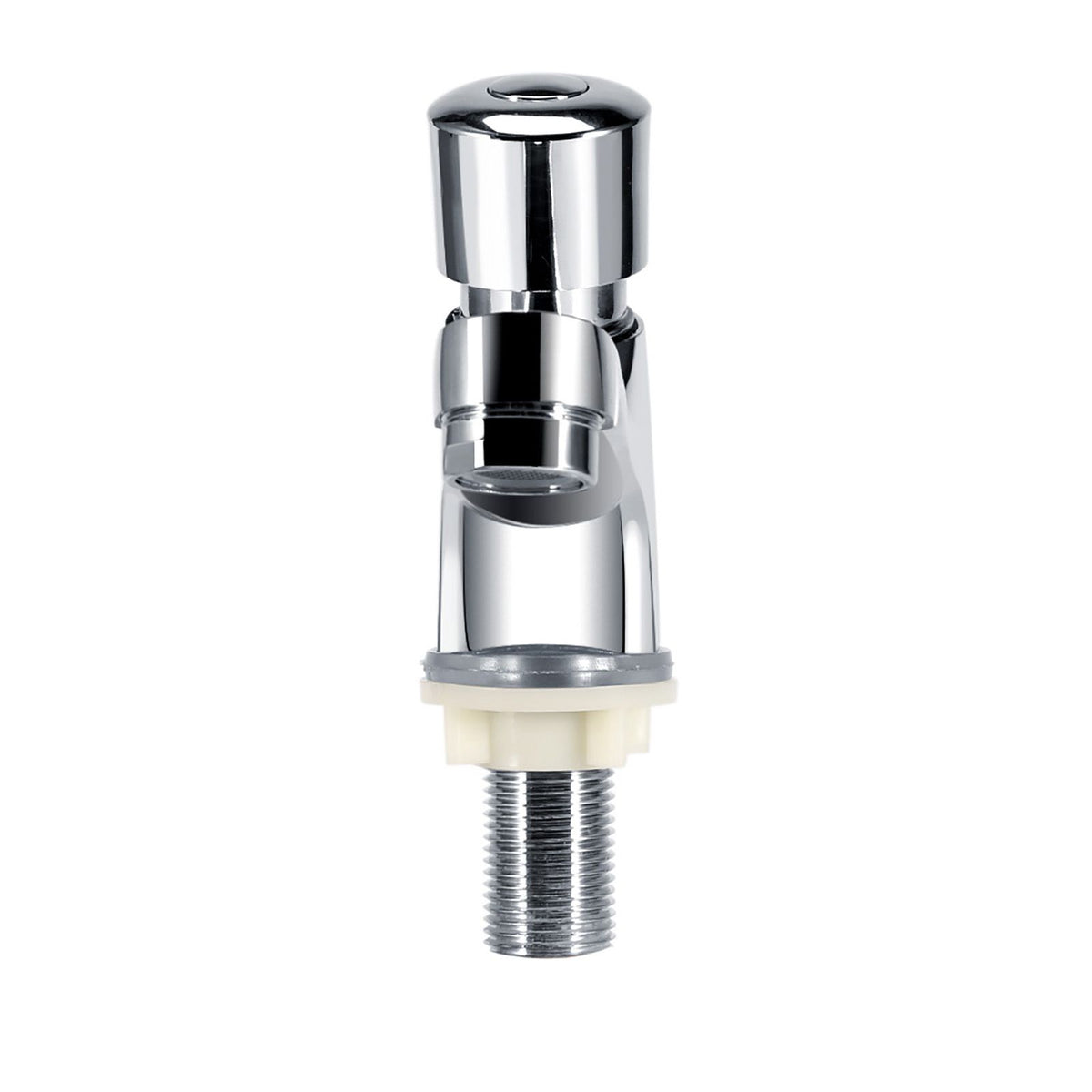 Public Ktchen Bathroom Chrome Plated Self Closing Water Saving Time Delay Basin Sink Tap Faucet Female Thread G1/2
